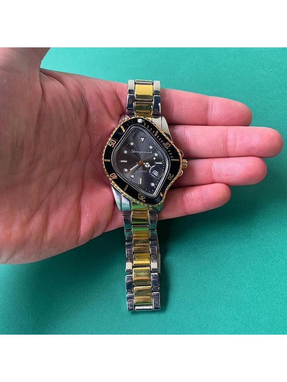 Classy Y2K Vintage Minimalist Warped Oval Retro Stainless Steel Watch Unisex